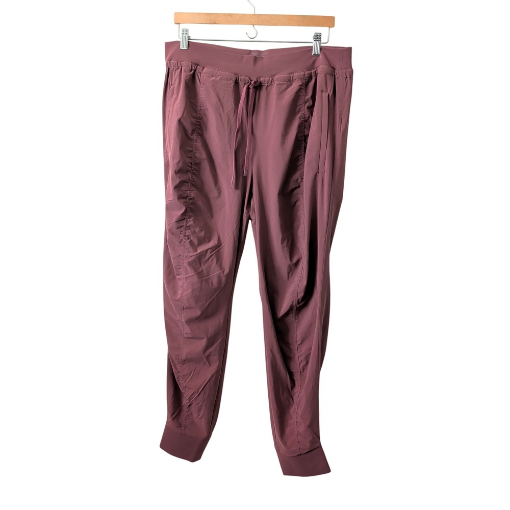 Athleta Attitude II Pant Mauve Ruched Joggers Size 16 Plum 988416 Workout Daily
